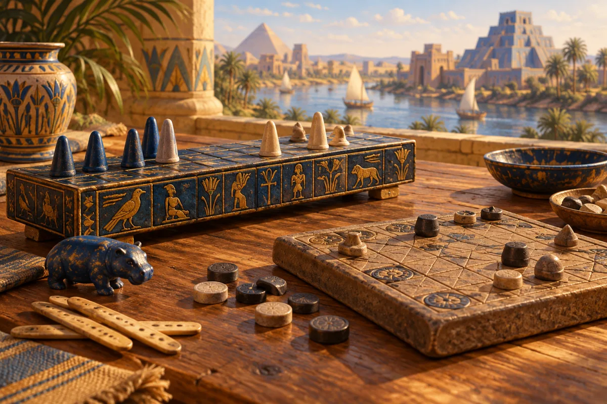 Иллюстрация древних настольных игр